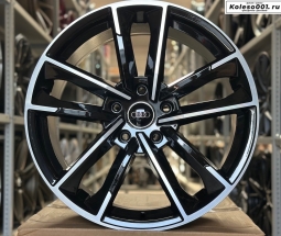 Audi R20 9j ET+50 5*130 71.6 (ip-5564) black machine face