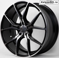 HRE Style E296 R20 8.5j ET30 5*114.3 73.1 (B072) черный с полировкой