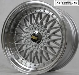 BBS RS R17 9.0J ET25 5*100/ 5*114.3 73.1 (F111) серебро с хромированными болтиками и центральной крышкой 