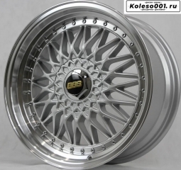 BBS RS R17 8.0J ET30 5*100/ 5*114.3 73.1 (F110) серебро с хромированными болтиками и центральной крышкой