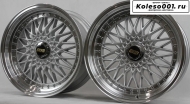 BBS RS R17 8.0/9.0J ET30/25 5*100/ 5*114.3 73.1 (F110 F111) серебро с хромированными болтиками и центральной крышкой