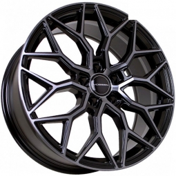19x8 5x114.3  Flow Forming диск Sakura Wheels YA9547 19x8/5x114.3 ET30 DIA73.1 Черный глянец с полировкой под тонированным лаком