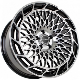 19x8.5 5x108  Flow Forming диск FF YA9657 19x8.5/5x108 ET35 DIA73.1 Черный глянец с полировкой