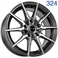 15x6.5 5x100  Sakura Wheels D2779 15x6.5/5x100 ET35 DIA73.1 Ганметалл с полировкой