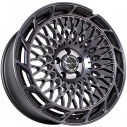 19x8.5 5x114.3  Flow Forming диск FF YA9657 19x8.5/5x114.3 ET30 DIA73.1 Черный матовый с полировкой под тонированным лаком