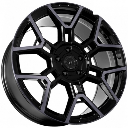 22x10 5x130  Flow Forming диск Sakura Wheels YA9554 22x10/5x130 ET30 DIA84.1 Черный глянец с полировкой под тонированным лаком
