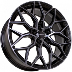 19x8 5x114.3  Flow Forming диск Sakura Wheels YA9547 19x8/5x114.3 ET35 DIA73.1 Черный глянец с полировкой под тонированным лаком