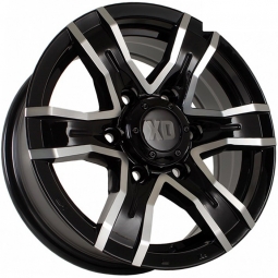 15x6 6x139.7  Sakura Wheels 4156 15x6/6x139.7 ET33 DIA106.1 Черный глянец с полировкой