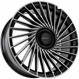 20x8.5 5x108  Flow Forming диск FF YA9655 20x8.5/5x108 ET35 DIA73.1 Черный глянец с полировкой