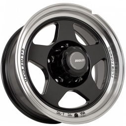 16x7 5x139.7  Flow Forming диск Sakura Wheels YA9563 16x7/5x139.7 ET5 DIA108.5 Черный глянец с полированной полкой