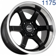 18x9 6x139.7  FF JT089 18x9/6x139.7 ET0 DIA106.1 Черный с полированной губой