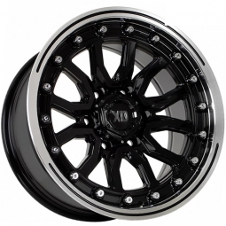 17x8.5 6x139.7  Sakura Wheels R3840 17x8.5/6x139.7 ET-5 DIA110.1 Черный глянец с полированной полкой