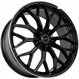 20x8.5 5x114.3  Flow Forming диск Sakura Wheels YA5647 20x8.5/5x114.3 ET30 DIA73.1 Черный глянец с полированной полосой по ободу