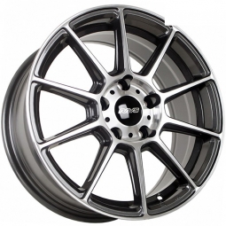 16x7 5x114.3  Sakura Wheels D2803 16x7/5x114.3 ET40 DIA73.1 Ганметалл с полировкой