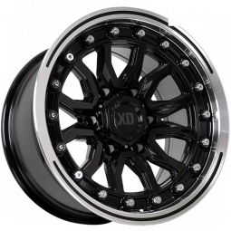 16x8.5 6x139.7  Sakura Wheels R3840 16x8.5/6x139.7 ET-15 DIA110.1 Черный глянец с полированной полкой