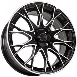 15x6.5 4x100  Sakura Wheels D2810 15x6.5/4x100 ET35 DIA73.1 Черный глянец с полировкой