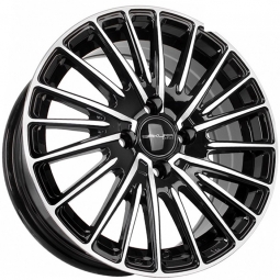 15x6.5 4x100  Sakura Wheels D2852 15x6.5/4x100 ET38 DIA73.1 Черный глянец с полировкой