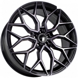 20x8 5x114.3  Sakura Wheels 9547 20x8/5x114.3 ET35 DIA73.1 Черный глянец с полировкой под тонированным лаком