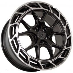 18x8 5x114.3  Flow Forming диск Sakura Wheels DA5652 18x8/5x114.3 ET42 DIA73.1 Черный глянец с полировкой