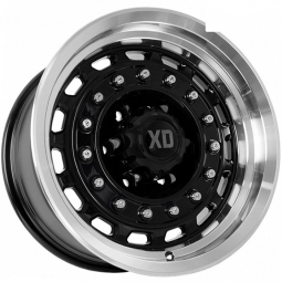 16x8.5 6x139.7  Sakura Wheels R3841 16x8.5/6x139.7 ET0 DIA110.1 Черный глянец с полированной полкой