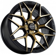 15x7 4x100  Sakura Wheels 3940 15x7/4x100 ET32 DIA73.1 Черный с полировкой под матовым бронзовым лаком