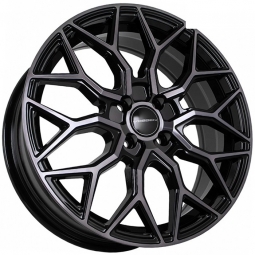 17x6.5 4x100  Flow Forming диск Sakura Wheels YA9547 17x6.5/4x100 ET43 DIA60.1 Черный с полировкой под матовым тонированным лаком