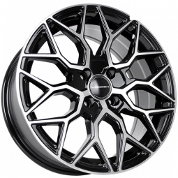 16x7 4x100  FF 9547 16x7/4x100 ET40 DIA73.1 Черный глянец с полировкой