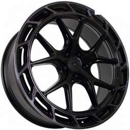 22x9 5x120  Sakura Wheels DA5652 22x9/5x120 ET40 DIA73.1 Черный с полированной полкой под тонированным лаком