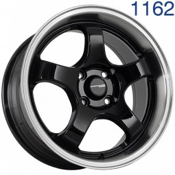 15x7 4x100  FF FBX015 15x7/4x100 ET35 DIA73.1 Черный с полированной губой