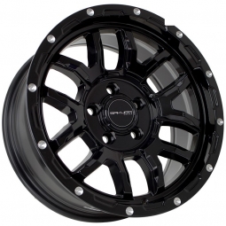 16x7 5x114.3  Sakura Wheels D9553 16x7/5x114.3 ET0 DIA73.1 Черный глянец с полировкой