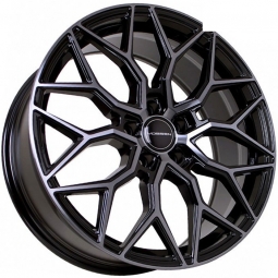19x8 5x114.3  Flow Forming диск Sakura Wheels YA9547 19x8/5x114.3 ET42 DIA73.1 Черный глянец с полировкой под тонированным лаком
