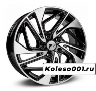 RPLC-Wheels Ki206 17 / 7.0J PCD 5x114.30 ET 49.00 ЦО 67.10 Литой / Черный с полированной лицевой поверхностью